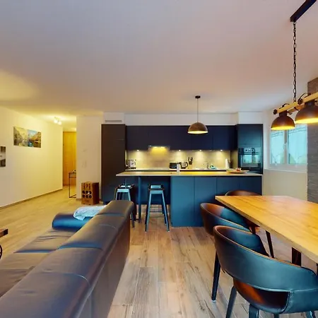 Daire Spacious - Beautiful Terrace With View Leukerbad